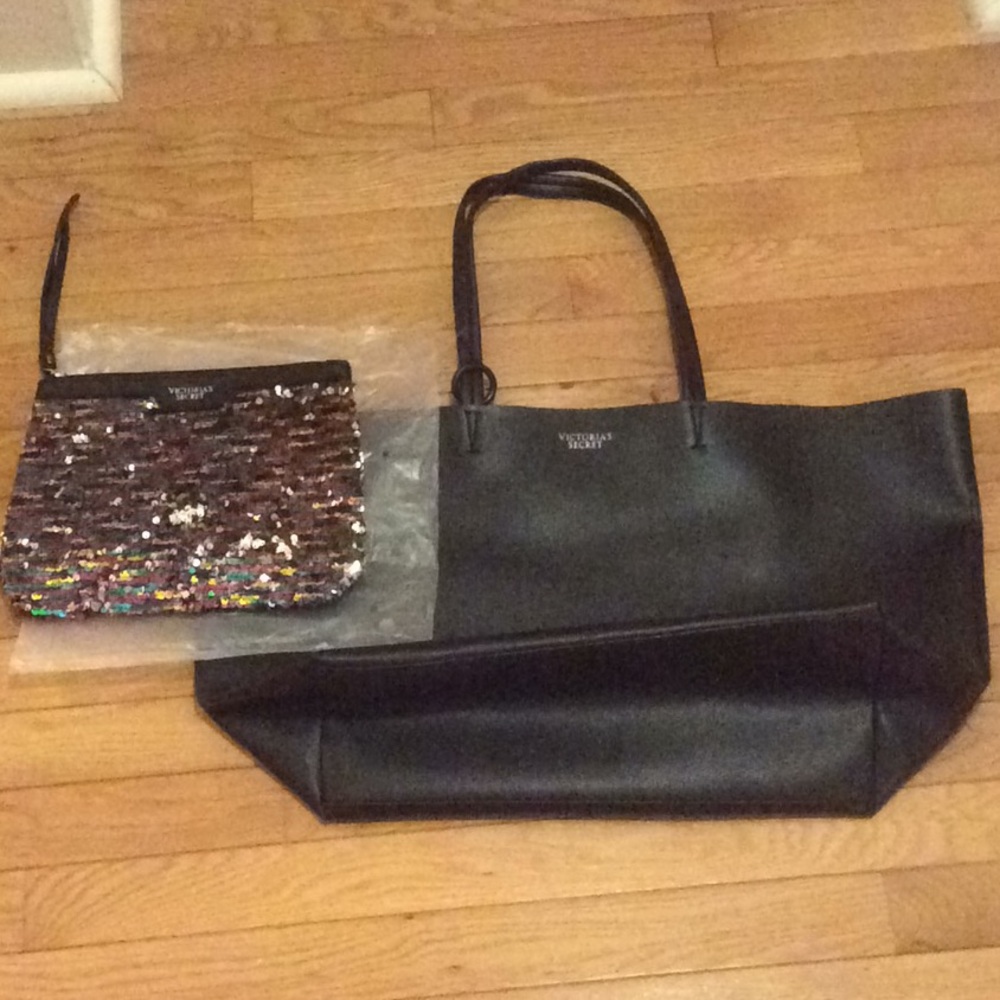 COPY - Victoria Secret Tote, with sequin zip pouch
